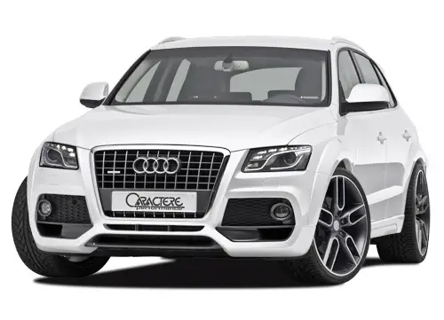 CARACTERE kompletní přední nárazník pro vozy s originálními mlhovými světlomety pro Audi Q5 (8R), varianta s parkovacím asistentem (APS) Aktuální