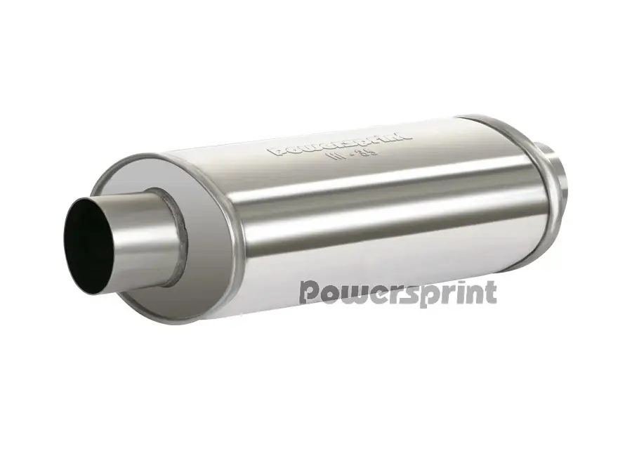 Powersprint koncový výfukový tlumič oválný jednoduchý, vnější průměr příruby 76 mm, celková délka 470mm Speciální Cena