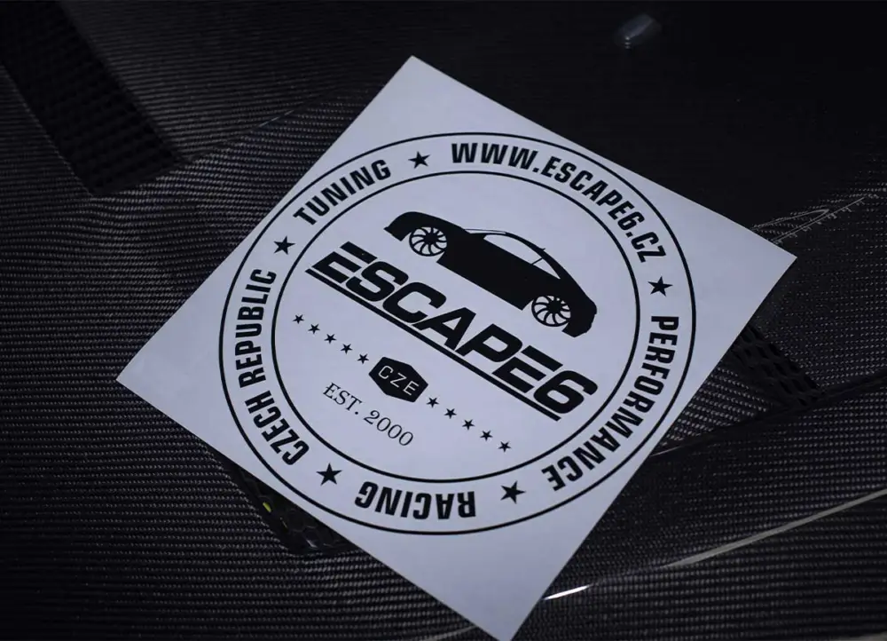 Ihned K Objednání Samolepka Escape6 - kruh, řezaná grafika, průměr 30 cm, barva černá