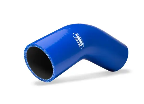 Samco Sport Fluoro silikonové redukční koleno 90° s vnitřním průměrem 32 mm > 25 mm pro vedení oleje a nafty, barva světle zelená Nová Kolekce