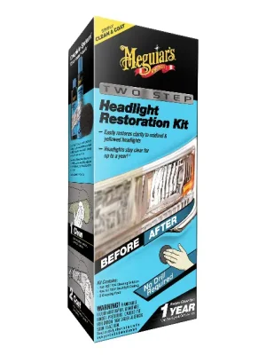 Meguiar's Two Step Headlight Restoration Kit - revoluční dvoukroková sada na oživení světlometů Vysoce Kvalitní