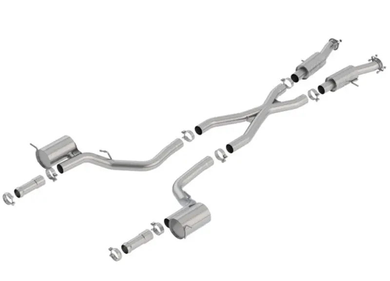 Borla Cat-Back výfukový systém "ATAK" pro Jeep Grand Cherokee Trackhawk 6,2l s automatickou převodovkou, AWD, 4-dvéř. r.v. 2018-2020 Autentický