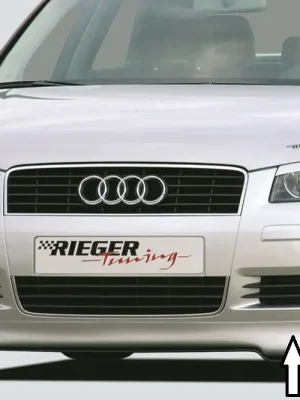 Víkendová Akce Rieger spoiler pod přední nárazník pro Audi A3 8P 3-dvéř. před faceliftem, r.v. -05/05, plast ABS bez povrchové úpravy