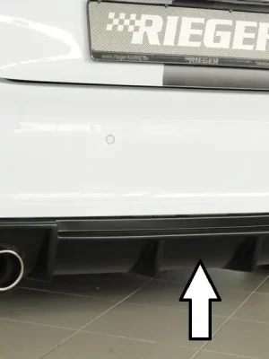 Rieger vložka zadního nárazníku pro Audi A3 8V 3-dvéř. (hatchback 8V1), 5-dvéř. (sportback 8VA) před faceliftem, plast ABS bez povrchové úpravy, S-Line, pro dvojité koncovky na obou stranách 4x90 mm Přímo Od Výrobce