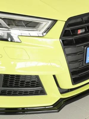 Rieger lipa pod přední nárazník pro Audi A3 8V 3-dvéř. (hatchback 8V1), 5-dvéř. (sportback 8VA) po faceliftu, 09/16-, plast ABS lakovaný do černé lesklé barvy Aktuální