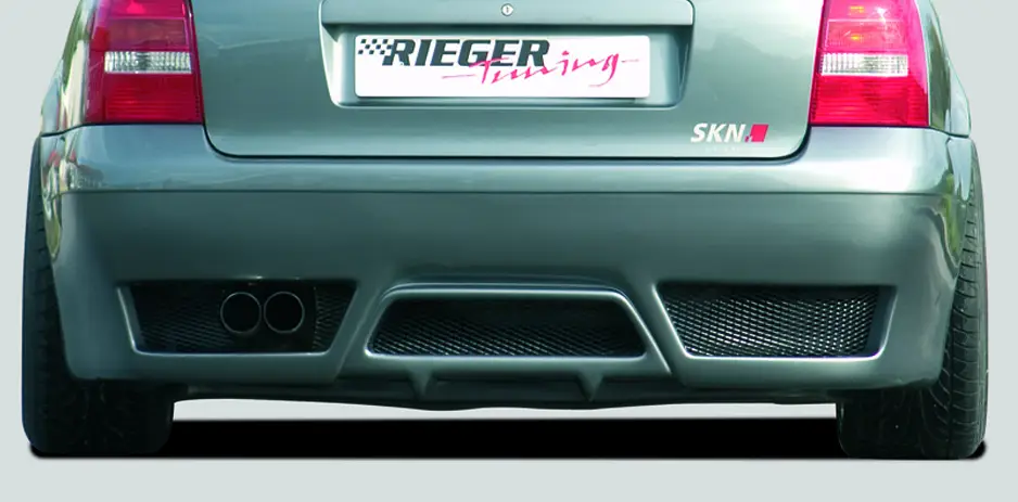 Rieger zadní nárazník pro Audi A4 B5 sedan, plast ABS bez povrchové úpravy, bez žebrování Akční Nabídka
