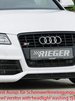 Objednat Nyní Rieger přední nárazník pro Audi A4 B8, B81 avant, sedan před faceliftem, plast ABS bez povrchové úpravy, pro vozy s parkovacím asistentem (PDC)