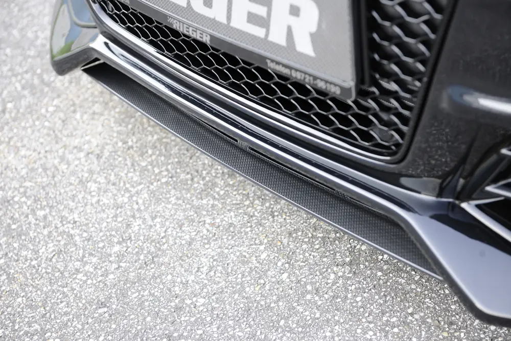 Horká Nabídka Rieger lipa pod přední nárazník pro Audi A4 B8, B81 avant, sedan po faceliftu, 01/12-, plast ABS s povrchovou úpravou Carbon-Look, pod přední nárazník Rieger obj. kód K 00055540/41/42/43/44/45/46/47