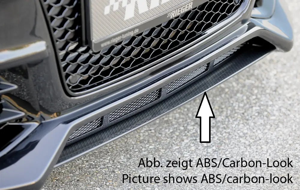 Rieger lipa pod přední nárazník pro Audi A5 B8, B81 kabriolet, kupé, Sportback po faceliftu, 10/11-06/16, plast ABS bez povrchové úpravy, pod přední nárazník Rieger obj. kód K 00055460/61/62/63 Cenový Hit