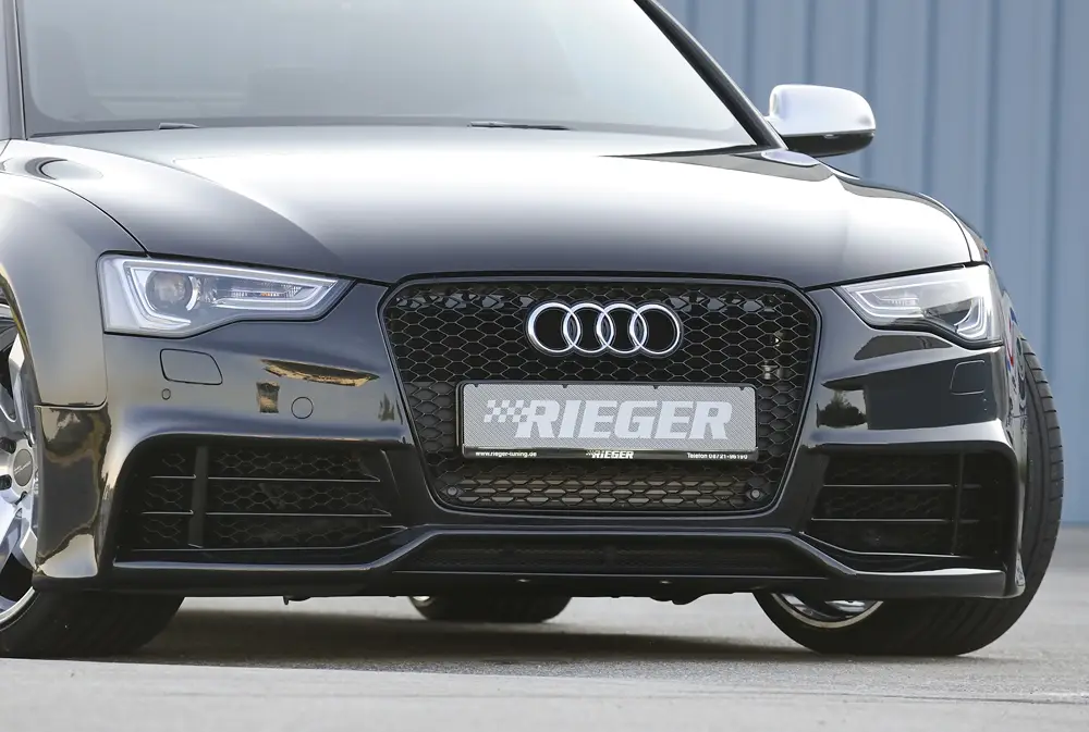 Časově Omezené Rieger přední nárazník pro Audi A5 S5 B8, B81 kabriolet, kupé, Sportback po faceliftu, plast ABS bez povrchové úpravy, pro vozy s ostřikovači světlometů