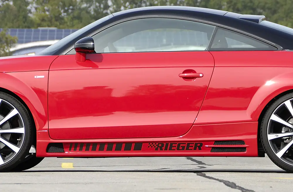 Rieger boční práh mont. strana levá pro Audi TT 8J kupé, roadster, r.v. 09/06-, plast ABS bez povrchové úpravy, s prolisem, s prolisem a dvěma výřezy Speciální Cena