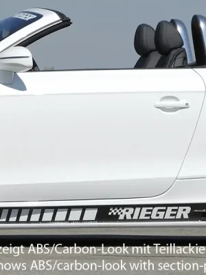 Rieger boční práh mont. strana levá pro Audi TT 8J kupé, roadster, r.v. 09/06-, plast ABS s povrchovou úpravou Carbon-Look Top Prodej