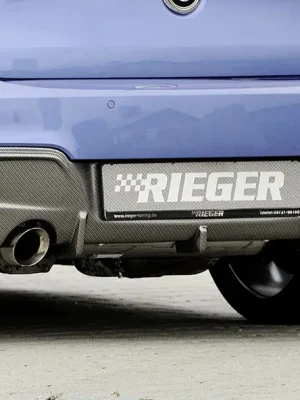 Rieger vložka zadního nárazníku pro BMW řada 1 F20, F21 sedan / 2-dvéř., sedan / 4-dvéř. před faceliftem, plast ABS s povrchovou úpravou Carbon-Look, pro orig. koncovky na obou stranách Vysoce Kvalitní