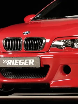 Novinka Rieger přední nárazník pro BMW řada 3 E46 M3 kabriolet, kupé, plast ABS bez povrchové úpravy, CS-Look