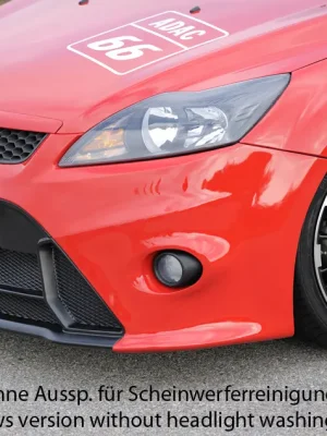 Časově Omezené Rieger přední nárazník pro Ford Focus 2 vč. ST 3-dvéř., 5-dvéř. po faceliftu, plast ABS bez povrchové úpravy, pro vozy s ostřikovači světlometů