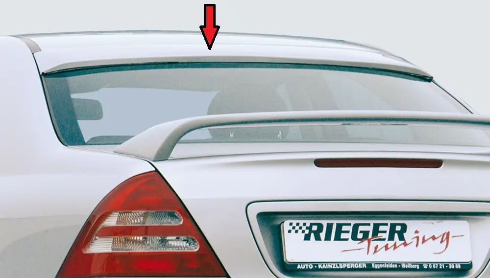Rieger patka na zadní okno pro Mercedes třída C W203 sedan, 05/00-, plast ABS bez povrchové úpravy, bez výřezu pro anténu Sleva