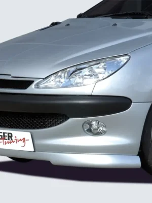 Zlevněný Rieger spoiler pod přední nárazník pro Peugeot 206 convertible CC, sedan, r.v. 09/98-05/06, plast ABS bez povrchové úpravy, určeno pro orig. menší nárazník (mimo GT)