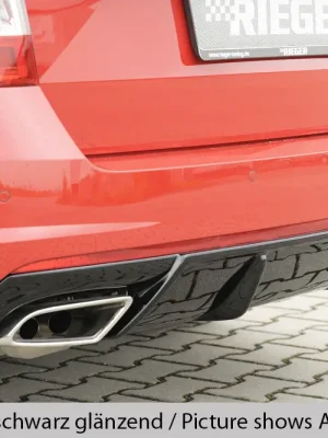 Rieger vložka zadního nárazníku pro Škoda Octavia RS 5E combi, sedan vč. faceliftu, plast ABS bez povrchové úpravy, pro vozy bez tažného zařízení Levný