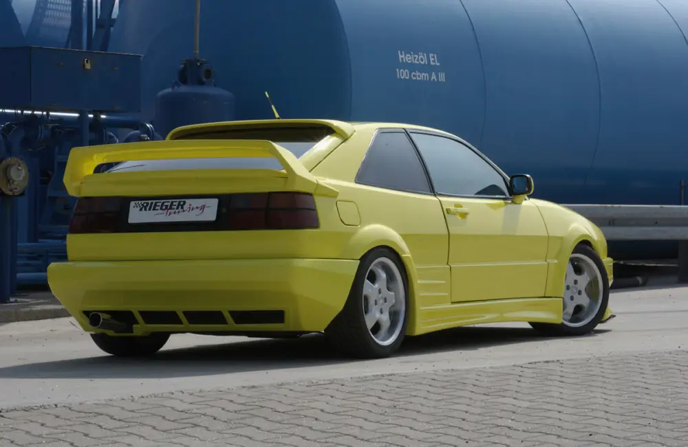 Omezená Nabídka Rieger boční práh widebody I mont. strana pravá pro Volkswagen Corrado 53I kupé, r.v. 88-95, GFK (laminát)