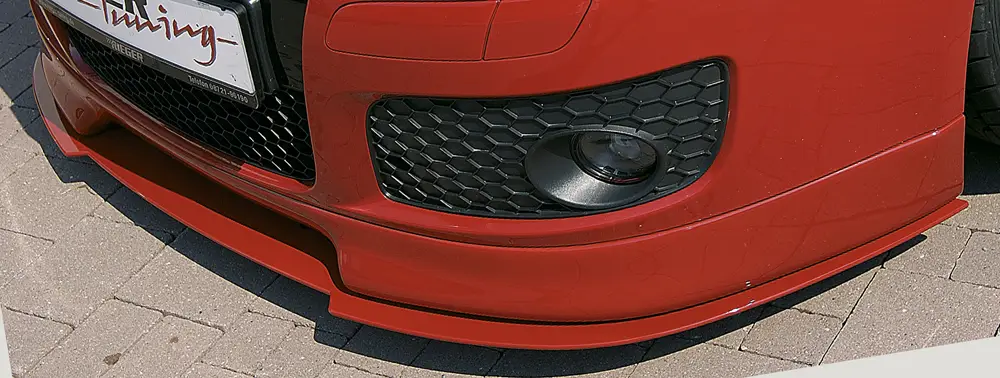 Rieger lipa pod přední nárazník pro Volkswagen Eos 1F kabriolet, 04/06-, plast ABS bez povrchové úpravy, "straight version" Značkový