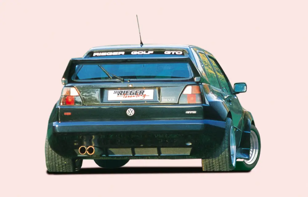 Rieger zadní nárazník pro Volkswagen Golf 2, GFK (laminát), widebody II Rychlé Dodání