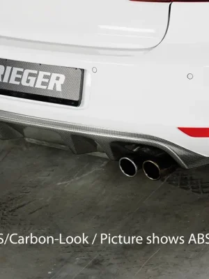 Rychlé Dodání Rieger vložka zadního nárazníku pro Volkswagen Golf 6 3-dvéř., 5-dvéř., plast ABS bez povrchové úpravy, pro dvojité koncovky na obou stranách