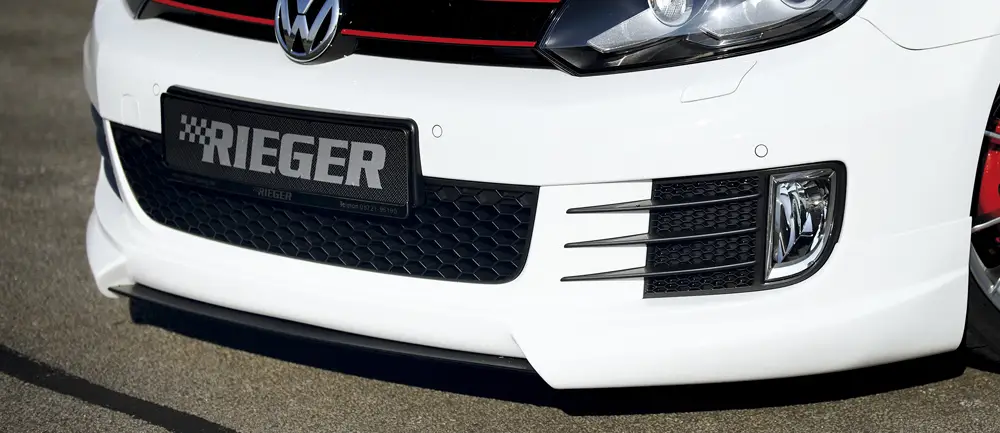 Top Prodej Rieger lipa pod přední nárazník pro Volkswagen Golf 6 GTD, GTI 3-dvéř., 5-dvéř., kabriolet, plast ABS s povrchovou úpravou Carbon-Look