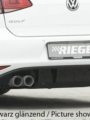 Vysoce Kvalitní Rieger vložka zadního nárazníku pro Volkswagen Golf 7 vč. GTD 3-dvéř., 5-dvéř. před faceliftem, plast ABS bez povrchové úpravy