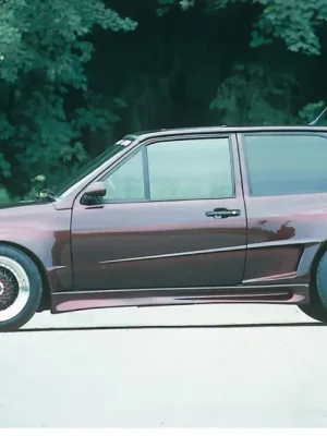 Rychlé Dodání Rieger boční díl widebody II pro Volkswagen Polo 2/3 kupé, 75-94, GFK (laminát), mont. strana pravá