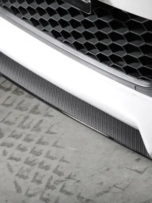 Speciální Cena Rieger lipa pod přední nárazník pro Volkswagen Polo 6 GTI 3-dvéř., 5-dvéř. před faceliftem, 05/10-01/14, plast ABS s povrchovou úpravou Carbon-Look