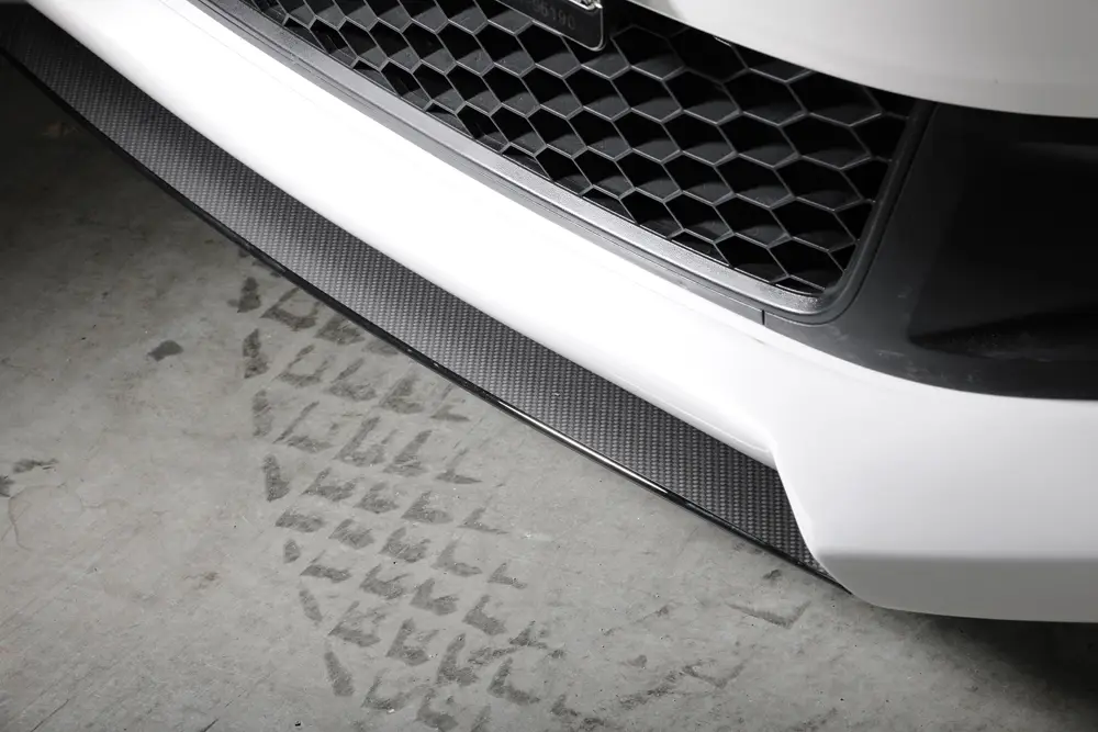 Speciální Cena Rieger lipa pod přední nárazník pro Volkswagen Polo 6 GTI 3-dvéř., 5-dvéř. před faceliftem, 05/10-01/14, plast ABS s povrchovou úpravou Carbon-Look