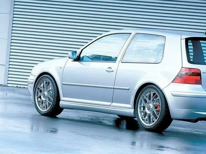Finální Výprodej Maxton Design boční prahy pro Volkswagen Golf Mk4, plast ABS bez povrchové úpravy, 25th Anniversary look