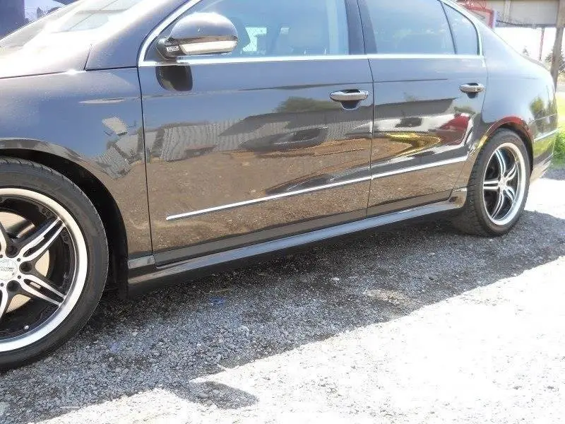 Maxton Design boční prahy pro Volkswagen Passat Mk7 (B7), plast ABS bez povrchové úpravy, R-Line Vrácení Zdarma