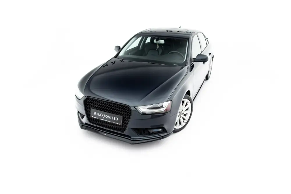 Odeslání Ihned Maxton Design spoiler pod přední nárazník ver.2 pro Audi A4 B8 Facelift, černý lesklý plast ABS