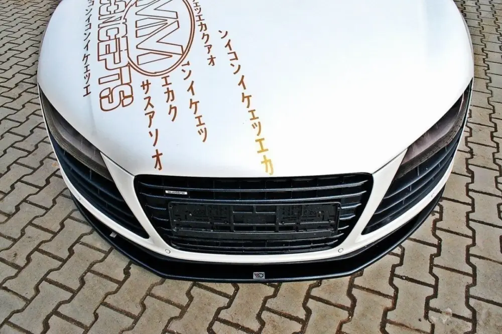 Maxton Design spoiler pod přední nárazník pro Audi R8 Mk1, černý lesklý plast ABS Výprodej