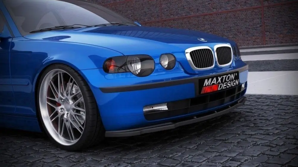 Autentický Maxton Design spoiler pod přední nárazník pro BMW řada 3 E46, černý lesklý plast ABS, Compact