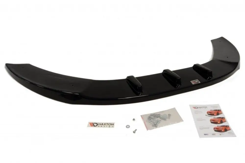 Ihned K Objednání Maxton Design spoiler pod přední nárazník ver.1 pro Fiat Grande Punto Grande Punto Abarth, černý lesklý plast ABS