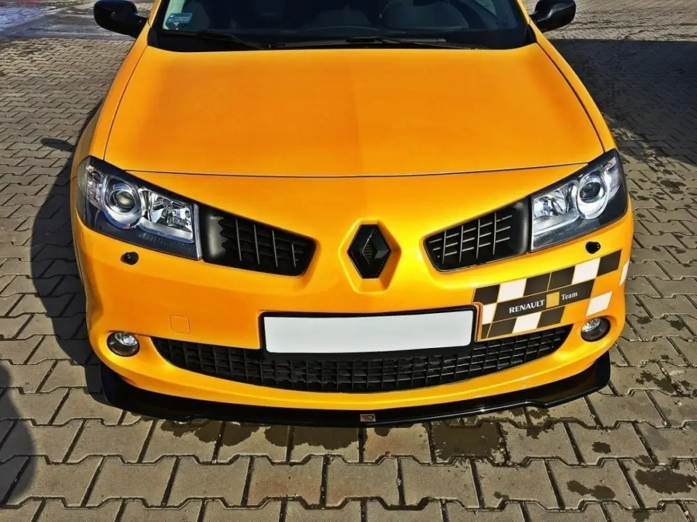 Maxton Design spoiler pod přední nárazník pro Renault Megane RS Mk2, černý lesklý plast ABS Dokud Zásoby Vydrží