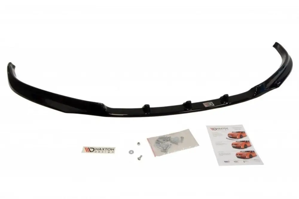 Akční Cena Maxton Design spoiler pod přední nárazník pro Škoda Fabia Mk2, černý lesklý plast ABS