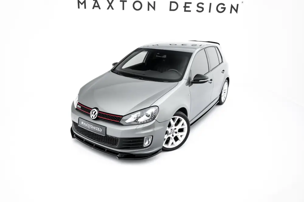 Speciální Cena Maxton Design spoiler pod přední nárazník pro Volkswagen Golf Mk6, černý lesklý plast ABS, Edition 35