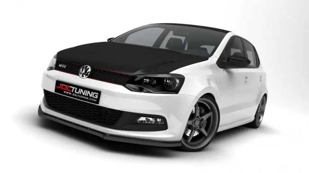 Maxton Design spoiler pod přední nárazník pro Volkswagen Polo GTI Mk5 Facelift, černý lesklý plast ABS Super Cena