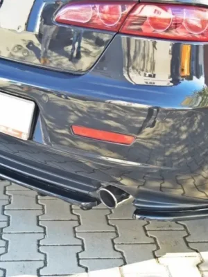 Bezpečná Platba Maxton Design středový spoiler zadního nárazníku s žebrováním pro Alfa Romeo 159, černý lesklý plast ABS, pro vozy s jednoduchou koncovkou na každé straně