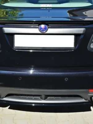 Zlevněný Maxton Design středový spoiler zadního nárazníku pro Saab 9-3 Turbo X, černý lesklý plast ABS