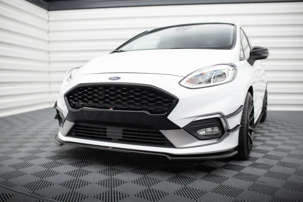 Maxton Design spoiler pod přední nárazník ver.1 pro Ford Fiesta, Fiesta ST Mk8, černý lesklý plast ABS Levný