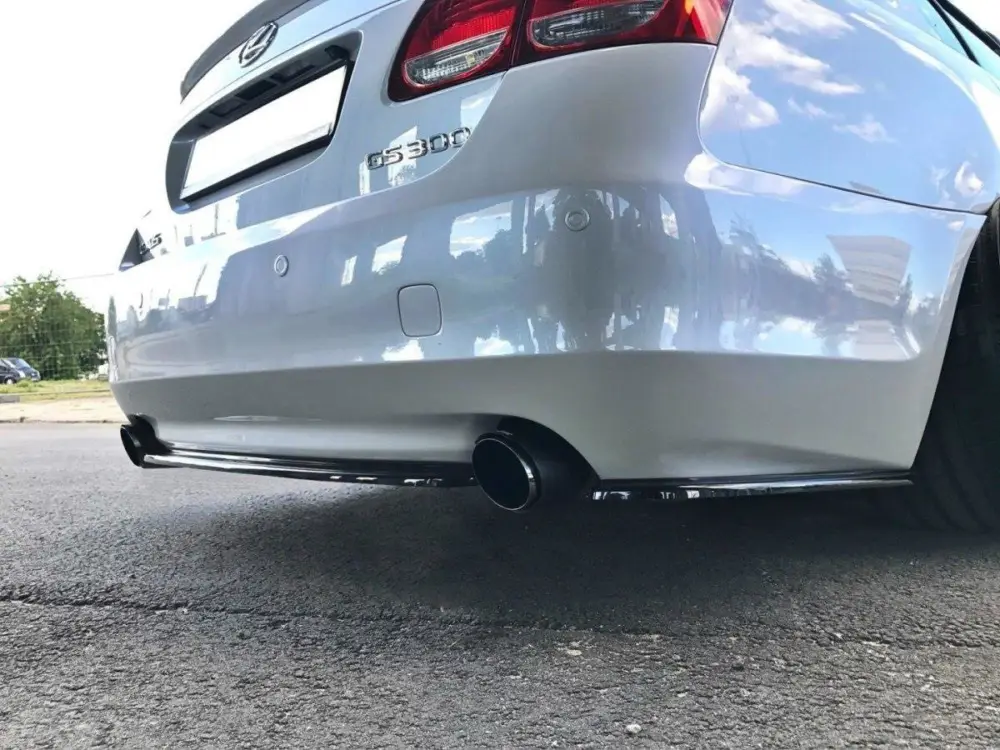 Maxton Design středový spoiler zadního nárazníku bez žebrování pro Lexus GS Mk3 Facelift, černý lesklý plast ABS Bezpečná Platba