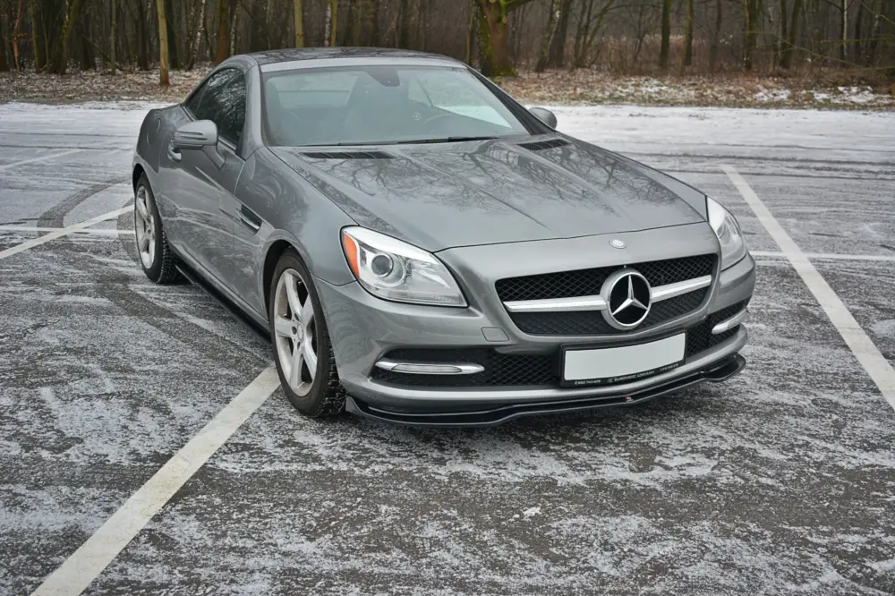 Originální Maxton Design spoiler pod přední nárazník ver.1 pro Mercedes SLK R 172, černý lesklý plast ABS