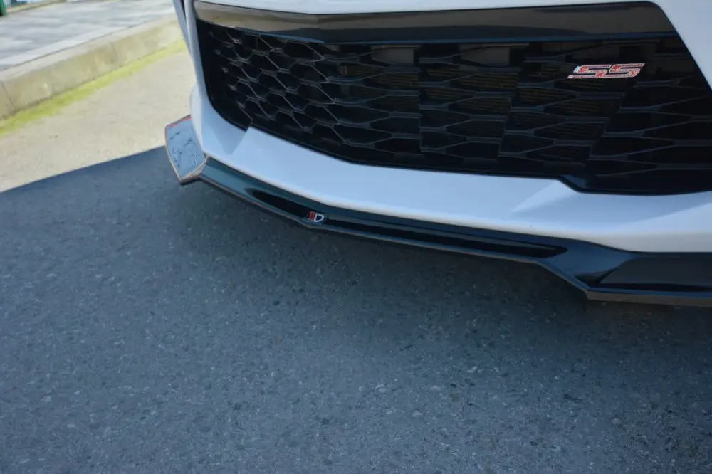 Maxton Design spoiler pod přední nárazník ver.1 pro Chevrolet Camaro 6, černý lesklý plast ABS, včetně modelu 2018+ Víkendová Akce