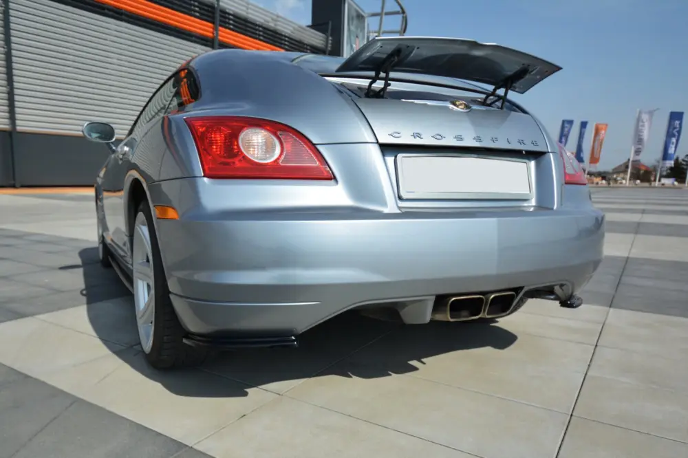 Poslední Šance Maxton Design boční difuzory pod zadní nárazník pro Chrysler Crossfire, černý lesklý plast ABS