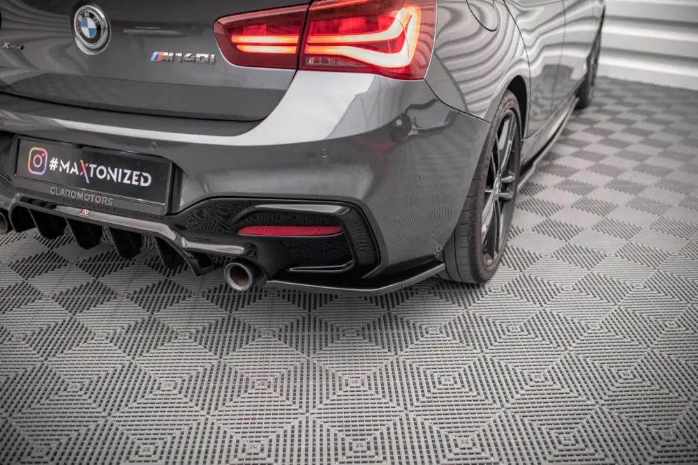 Maxton Design boční difuzory pod zadní nárazník pro BMW řada 1 F20- F21 Facelift, černý lesklý plast ABS, pro difuzor Maxton BM-1-F20F-M-RS1 Cenový Hit