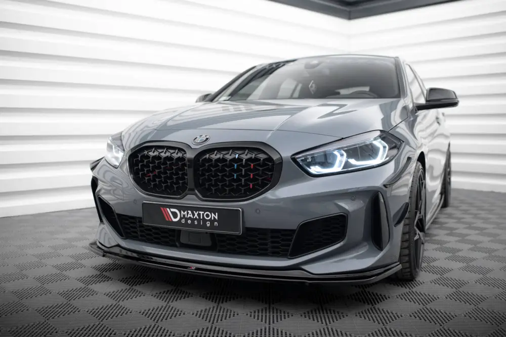 Maxton Design spoiler pod přední nárazník pro BMW řada 1 F40, černý lesklý plast ABS, M-Pack Novinka